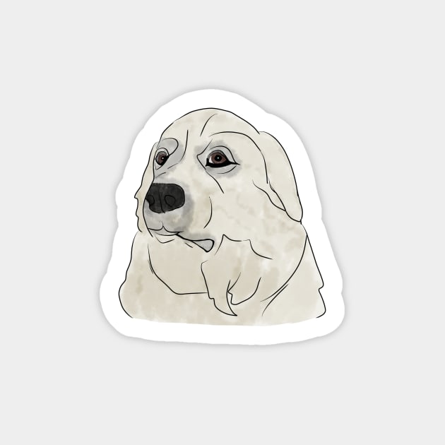 Great Pyrenees Portrait Sticker by eeliseart